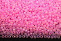 Бисер чешский PRECIOSA круглый 10/0 57573 розовый непрозрачный радужный, 1 сорт, 50г