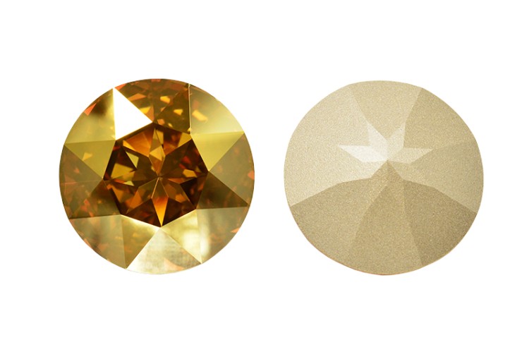 Кристалл Swarovski #1201 круглый 27мм, цвет #001 прозрачный, золотистый металлик (METSH), 1201-METSH, 1шт Кристалл Swarovski #1201 круглый 27мм, цвет #001 прозрачный, золотистый металлик (METSH), 1201-METSH, 1шт