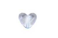 Бусина Сердце 15х17х8мм, отверстие 1,5мм, цвет голубой, смола, 524-056, 1шт