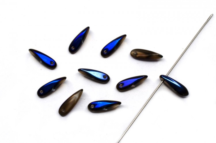 Бусины Dagger beads 11х3мм, отверстие 0,8мм, цвет 00030/22203 Crystal Azuro Full, 736-027, 10шт Бусины Dagger beads 11х3мм, отверстие 0,8мм, цвет 00030/22203 Crystal Azuro Full, 736-027, 10шт