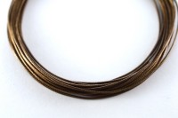 Шнур вощеный толщина 1мм, цвет коричневый, полиэфир, 53-008, 1 метр