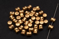 Бусины Pellet beads 6х4мм, отверстие 0,5мм, цвет 01710 светлое золото матовый металлик, 732-024, 10г (около 60шт)