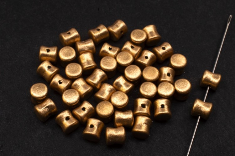 Бусины Pellet beads 6х4мм, отверстие 0,5мм, цвет 01710 светлое золото матовый металлик, 732-024, 10г (около 60шт) Бусины Pellet beads 6х4мм, отверстие 0,5мм, цвет 01710 светлое золото матовый металлик, 732-024, 10г (около 60шт)