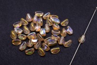 Бусины Pinch beads 5х3мм, отверстие 0,8мм, цвет 00030/98534 лимон радужный/Crystal, 755-058, 10г (около 117шт)