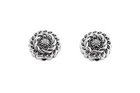 Бусина разделительная Цветочек 10х4мм, отверстие 1мм, цвет античное серебро, сплав металлов, 24-016, 5шт