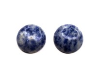 Кабошон круглый 16мм, Яшма натуральная, оттенок голубой, 2023-003, 1шт