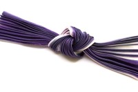 Лента шелковая Шибори, ширина 12см, цвет №132 фиолетовый/белый, 20см