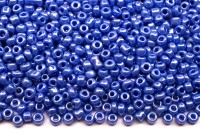 Бисер китайский круглый размер 12/0, цвет 0123В голубой непрозрачный, блестящий, 450г