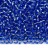 Бисер чешский PRECIOSA круглый 10/0 37030 синий, серебряная линия внутри, 1 сорт, 50г - Бисер чешский PRECIOSA круглый 10/0 37030 синий, серебряная линия внутри, 1 сорт, 50г