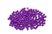 Бусины акриловые круглые 4мм, отверстие 1мм, цвет фиолетовый, 527-037, 10г (около 300шт)