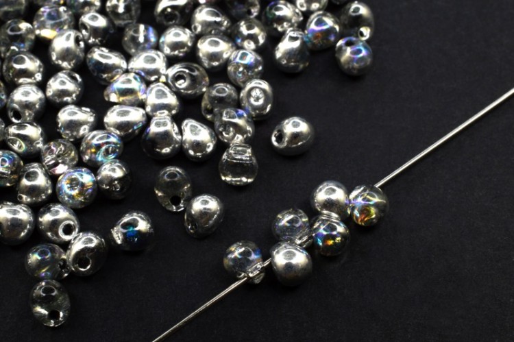 MIYUKI Drops 3 4 55017 Crystal Silver Rainbow 10