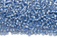 Бисер японский MIYUKI Delica цилиндр 11/0 DB-1210 лазурный, серебряная линия внутри, 5 грамм