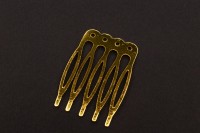 Основа для гребня 5 зубцов 39х27мм, цвет золото, железо, 19-071, 1шт