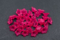 Бусины акриловые Цветок 13х7мм, отверстие 1мм, цвет розовый, матовые, 540-084, 20шт