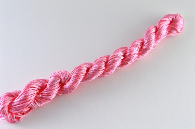 Шнур нейлоновый, толщина 1мм, длина 24 метра, цвет розовый светлый, 29-084, 1шт Шнур нейлоновый, толщина 1мм, длина 24 метра, цвет розовый светлый, 29-084, 1шт