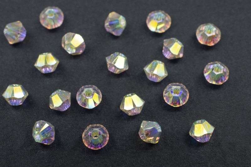 Pietre da cucire Cristal Dasslin ovale black diamond aurora boreale