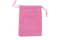 Сумочка подарочная 9х7см, цвет розовый, бархат, 36-031, 1шт