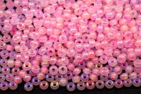 Бисер чешский PRECIOSA круглый 10/0 57573 розовый непрозрачный радужный, 5 грамм