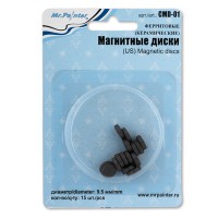 Магнитные диски Mr.Painter CMD-01 ферритовые (керамические) 9,5мм, 15шт