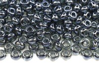 Бисер чешский PRECIOSA круглый 6/0 46010 серый прозрачный блестящий, 2 сорт, 50г