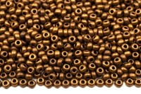 Бисер чешский PRECIOSA круглый 10/0 94208М матовый золотой непрозрачный металлик, 1 сорт, 50г