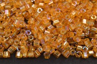 Бисер японский TOHO Hexagon шестиугольный 11/0 #0162 светлый топаз, радужный прозрачный, 5 грамм