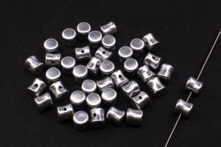 Бусины Pellet beads 6х4мм, отверстие 0,5мм, цвет 01700 серебро металлик, 732-023, 10г (около 60шт) Бусины Pellet beads 6х4мм, отверстие 0,5мм, цвет 01700 серебро металлик, 732-023, 10г (около 60шт)