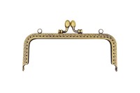 Фермуар (замок для сумочки) 150х85х12мм, цвет античная бронза, железо, 1006-003, 1шт