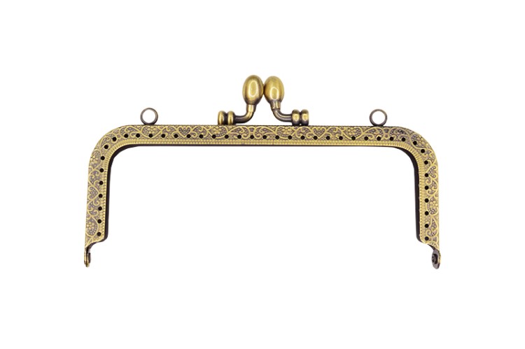 Фермуар (замок для сумочки) 150х85х12мм, цвет античная бронза, железо, 1006-003, 1шт Фермуар (замок для сумочки) 150х85х12мм, цвет античная бронза, железо, 1006-003, 1шт