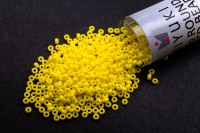 Бисер японский MIYUKI круглый 15/0 #0404-TB желтый, непрозрачный, туба около 8 грамм