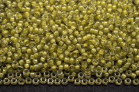 Бисер японский MIYUKI круглый 11/0 #0378 хрусталь/желтый, окрашенный изнутри, 10 грамм