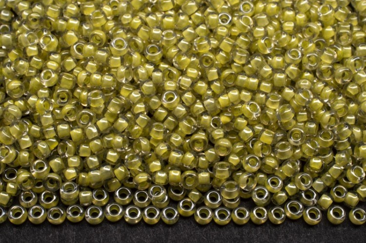 Бисер японский MIYUKI круглый 11/0 #0378 хрусталь/желтый, окрашенный изнутри, 10 грамм Бисер японский MIYUKI круглый 11/0 #0378 хрусталь/желтый, окрашенный изнутри, 10 грамм