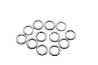 Кольца соединительные 6х1мм, неразъёмные, латунь, родий, 13-168, 1г (около 12шт)