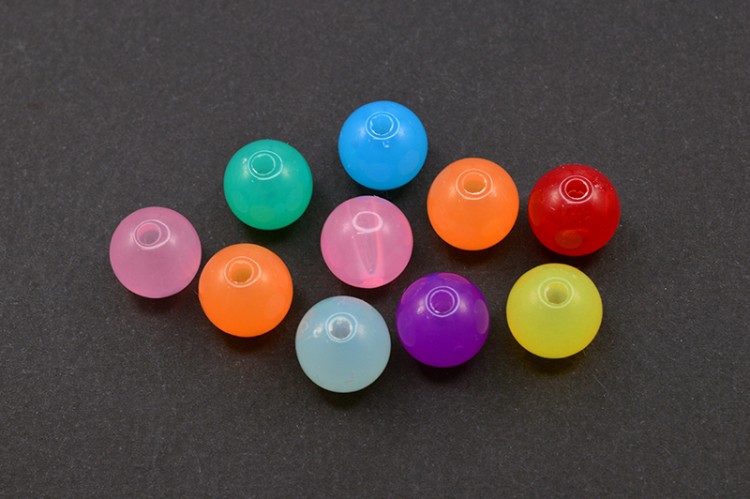 Бусины акриловые круглые 10мм, отверстие 1мм, ассорти цветов, имитация желе, 530-028, 10шт Бусины акриловые круглые 10мм, отверстие 1мм, ассорти цветов, имитация желе, 530-028, 10шт