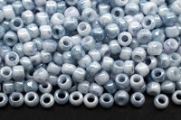 Бисер японский TOHO круглый 8/0 #1205 белый/голубой, мраморный непрозрачный, 10 грамм