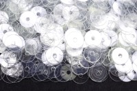 Пайетки круглые 6мм плоские, цвет 06 прозрачный, пластик, 1022-163, 10 грамм