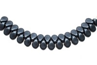 Бусины Pip beads 5х7мм, цвет 02010/25037 уголь жемчужный, 701-059, 5г (около 36шт)