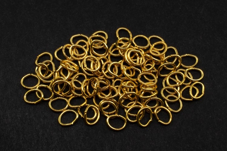 Кольца соединительные овальные 5,5х4,3х1мм, разъёмные, цвет золото, железо, 13-095, 10г (около 200шт) Кольца соединительные овальные 5,5х4,3х1мм, разъёмные, цвет золото, железо, 13-095, 10г (около 200шт)