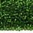 Бисер чешский PRECIOSA круглый 10/0 57120М матовый зеленый, серебряная линия внутри, 1 сорт, 50г - Бисер чешский PRECIOSA круглый 10/0 57120М матовый зеленый, серебряная линия внутри, 1 сорт, 50г