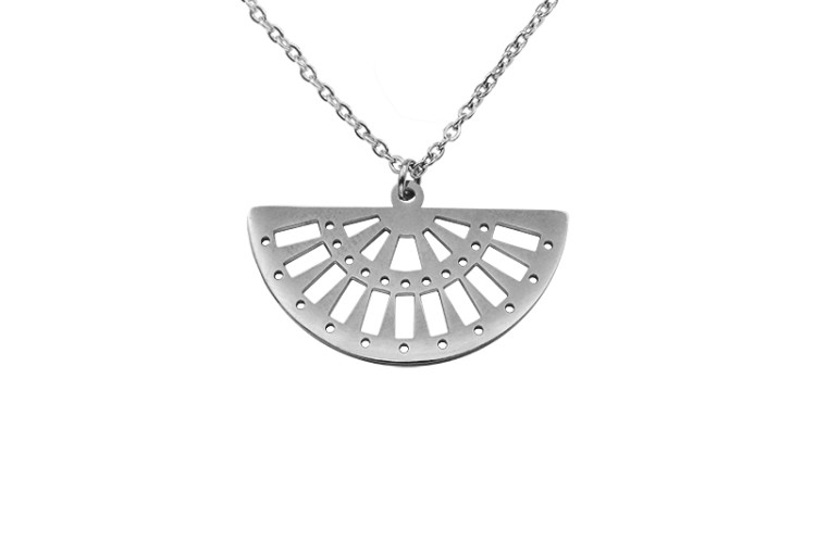 Подвеска Полукруг Beadsmith на цепочке с карабином, 18х30мм, отверстие 1,8мм, длина 45см, цвет родий, хирургическая сталь, 22-149, 1шт Подвеска Полукруг Beadsmith на цепочке с карабином, 18х30мм, отверстие 1,8мм, длина 45см, цвет родий, хирургическая сталь, 22-149, 1шт