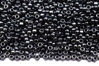 Бисер японский MIYUKI круглый 15/0 #55096 Black Vacuum Hematite Fulll, непрозрачный, 10 грамм
