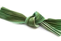 Лента шелковая Шибори, ширина 12см, цвет №130 хаки/белый, 20см