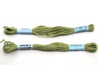 Мулине Gamma, цвет 0091 светлый серо-зеленый, хлопок, 8м, 1шт