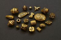 Бусины акриловые Микс 8-17х3-17мм, цвет античное золото, 540-242, 10г (около 10шт)