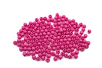 Бусины акриловые круглые 4мм, отверстие 1мм, цвет розовый, 527-039, 10г (около 300шт)