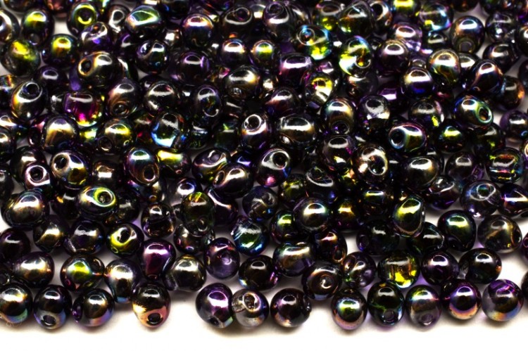 Бисер MIYUKI Drops 3,4мм #55015 Crystal Magic Purple, прозрачный, 10 грамм Бисер MIYUKI Drops 3,4мм #55015 Crystal Magic Purple, прозрачный, 10 грамм