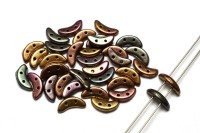 Бусины Crescent beads 10х3мм, цвет 0310-K0164 Matte Metallic Bronze Iris, 708-085, 5г (около 40 шт)