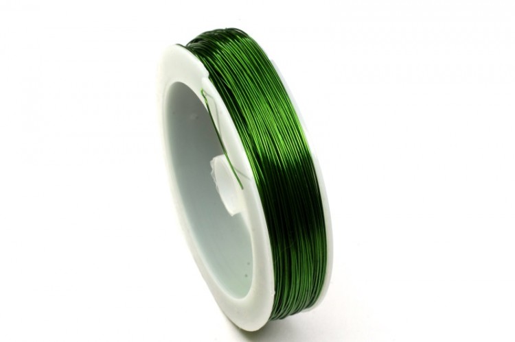 Проволока для бисера, диаметр 0,4мм, длина около 50м, цвет зеленый, 1009-101, 1шт Проволока для бисера, диаметр 0,4мм, длина около 50м, цвет зеленый, 1009-101, 1шт