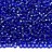Бисер чешский PRECIOSA круглый 11/0 37050 синий, серебряная линия внутри, квадратное отверстие, 50г - Бисер чешский PRECIOSA круглый 11/0 37050 синий, серебряная линия внутри, квадратное отверстие, 50г