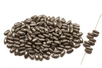 Бусины Rizo 6х2,5мм, отверстие 0,8мм, цвет 03000/14449 серый глянцевый, 753-024, 10г (около 150шт)